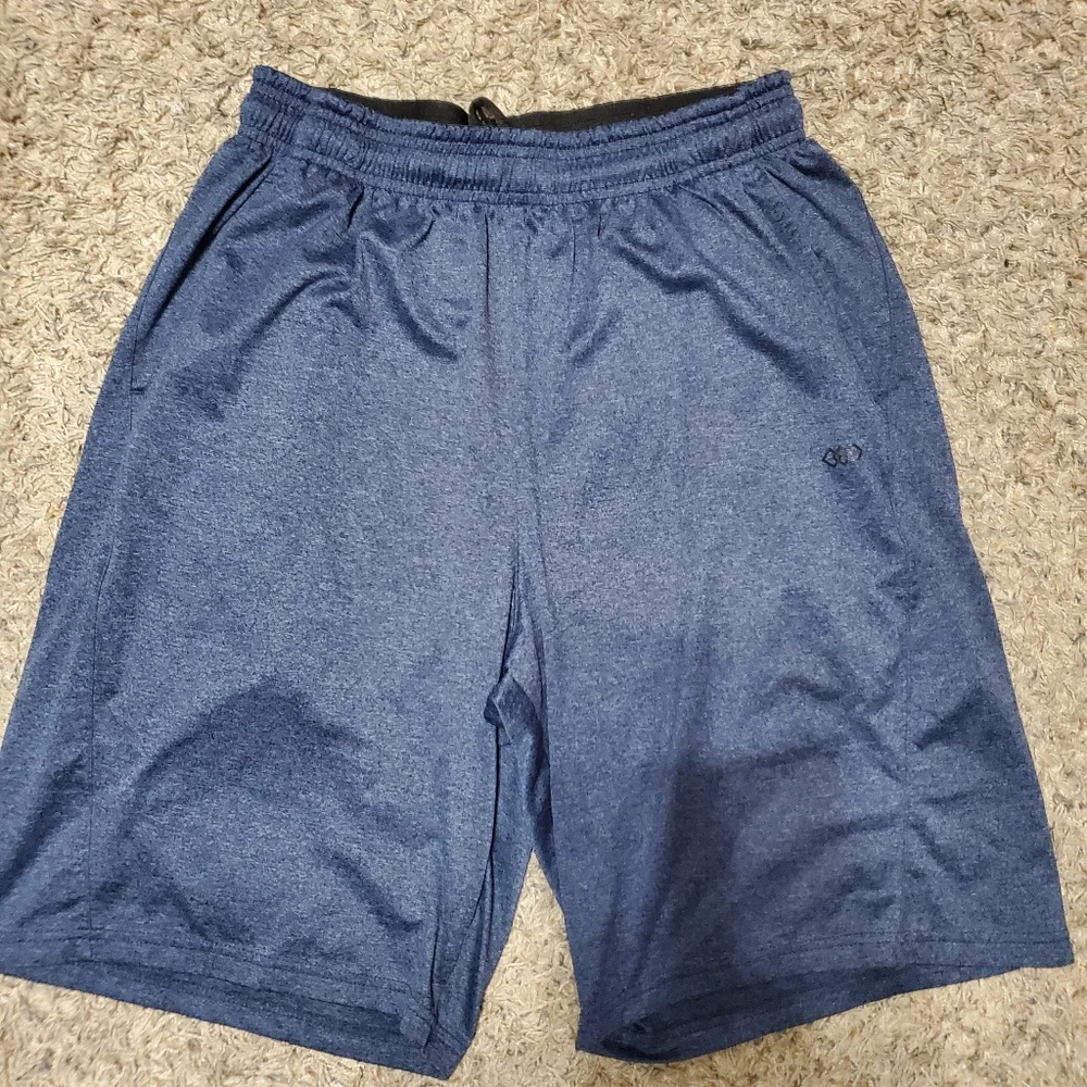 Leg3Nd Men's Blue Athletic Shorts With Pockets, Size: M - Picture 1 of 6
